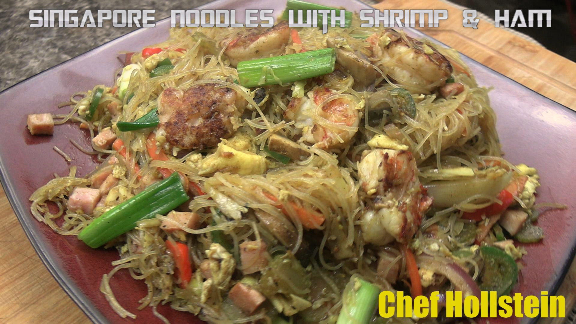 Singapore Noodles With Shrimp & Ham
