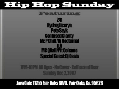 Java Cafe - 916groove.com - Hip Hop Sunday- 12-02-07